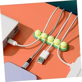 Hemoton Organizador de Cables de Silicona Adhesivo Soporte Funcional 3 Piezas para Ordenar y Fijar Cables para USB y Red en Oficina o Tienda