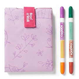 Roll'eat ® Reusable Sandwich Bag with Washable Markers to create Paintings | Sandwich Container | Eco Friendly Food Bag | Reusable and Washable Sandwich Wrap | Chameleon- Boc'n'Roll Paint
