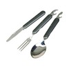 Unbekannt 4 Piece Stainless Steel Camping Cutlery Set with Bag