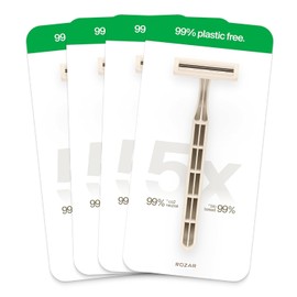 Razeco Plastic-Free Disposable Razors – 20 pieces, 3 blades – Sustainable shaving for a zero-waste routine (Starlight)