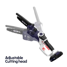 QWD 20v Cordless 6 Inch Mini Chainsaw with 2.0Ah Battery(Battery & Charger Included),6 Inch,Lightweight,Small Handheld Saw with Security Lock,Safe Design for Tree Trimming, for Home Garden.