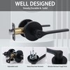 Exterior Door Lock Set,Combo Lock-Heavy Duty Black Door Handle and