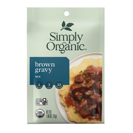 Simply Organic Brown Gravy Mix 12 Pack 1 Ounce USDA Certified Organic