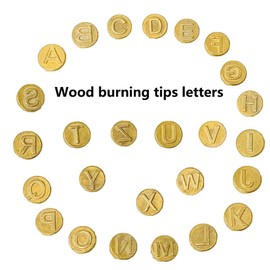 Wood Burning Tips Letters Uppercase Alphabet Branding and Personalization Set for Wood and Other Surfaces by Wooden Letters (Copper)