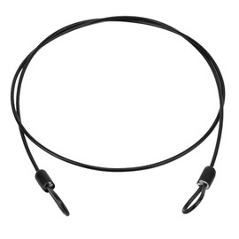 Outdoor Travel Security Cable Lock, 100CM/3.3ft 2mm Internal Steel Wire + External Plastic Bike Scooter Lock, Braided Steel Coated Safety Cable Luggage Lock,Safety Cable Wire Rope (Black)