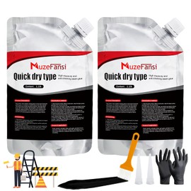 Asphalt Crack Filler, Asphalt Concrete Crack Repair Sealant, Waterproof Self-Leveling Crack Filler for Outdoor Cracks, Driveways, and Sidewalks(2 Pack,2.21LB)