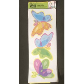 MAIN STREET WALL CREATIONS JUMBO STICKERS  6 BUTTERFLIES PER SHEET