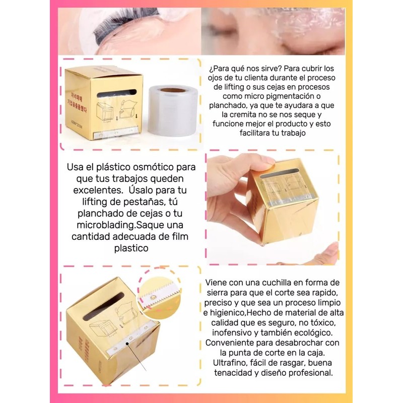 4 PIEZAS ROLLO PAPEL OSMOTICO Rollo Para Cejas Microblading Micropigmentación