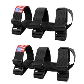 Jimen for Bronco Fire Extinguisher Holder, 2 Pack Roll Bar Fire Extinguisher Mount Strap Compatible with Ford Bronco/Ford Bronco Sport 2021-2023 (Black)