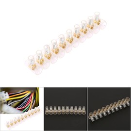 Fafeicy Terminal Blocks, Terminal Barrier Screw Block Electrical Wire Connector Strip, Single Feed Through Terminal Blocks (BH60-10P), Fafeicyg749oey8cx-03