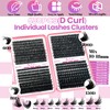 QiveaoryDIY Fluffy Lash Extension Kit 630pcs Lashes Clusters Thick D