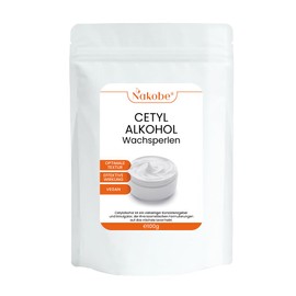 Nakobe - Cetyl Alcohol - 100 g - Premium Quality for Professional Formulations - Fatty Alcohol - Wax Beads - Emulsifier - Consistency Generator