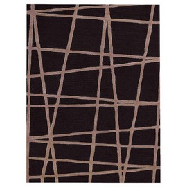 Hand Tufted Wool ECO-Friendly Area Rugs - 5'x8', Rectangle Shape, Brown, Contemporary Modern Design, High Pile Thick Handmade Area Rugs for Living Room, Bed Room (K02001)