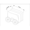 Shower Door Rollers Double Runners, Wheels Diameter 23mm, Overall Length