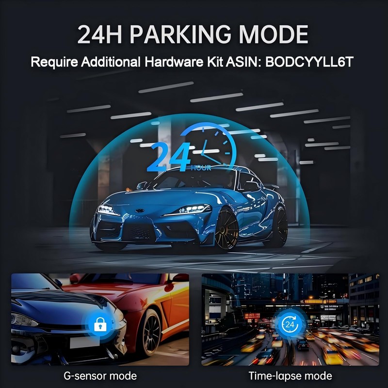 Mirror Dual Dash Camera with Voice Control,4K+2.5K 10" Rear View