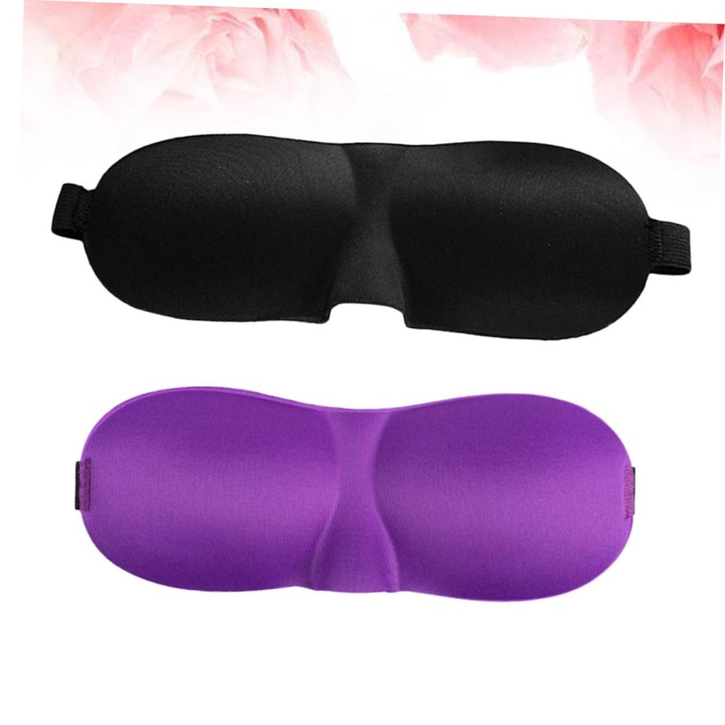 TOVINANNA 2Pcs Contoured Sleep Mask Adjustable Eye Cover for Comfortable