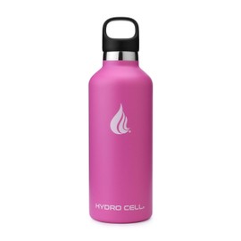 Hydro Cell Stainless Steel Water Bottle with Straw & Standard Mouth Lids (32oz 24oz 20oz 16oz) - Keeps Liquids Hot or Cold with Double Wall Vacuum Insulated Sweat Proof Sport Design (Fuchsia 32oz)*