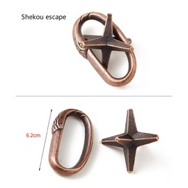 Brain Teaser Puzzle Set of 3 Lock and Unlocking Brain Puzzles Kids Lock Cast Metal Disentanglement Puzzles SHUYUE