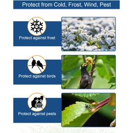 Homoda Plant Covers Freeze Protection, 10 ft x 30 ft 1.2oz Frost Blankets for Outdoor Plants in Winter, Floating Row Cover for Vegetable Garden, Frost Cloth Plant Freeze Protection