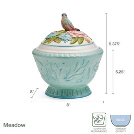 Fitz and Floyd Meadow Cookie Jar, 9 Inch