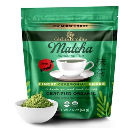 Golden Herbs Té Verde Matcha Orgánico  Organic Ceremonial Matcha Green Tea Powder, 60g                                                                
