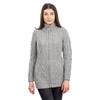 SAOL - 100% Merino Wool Ladies Cable Knit Cardigan Full