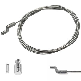 cyclingcolors Lawnmower Repair Kit: Train Z S Hook 1.9 m Cable + Bowden Cable 2 m + Screw Nipple + Cable Clamp Cable Pulley Throttle Drive Tractor