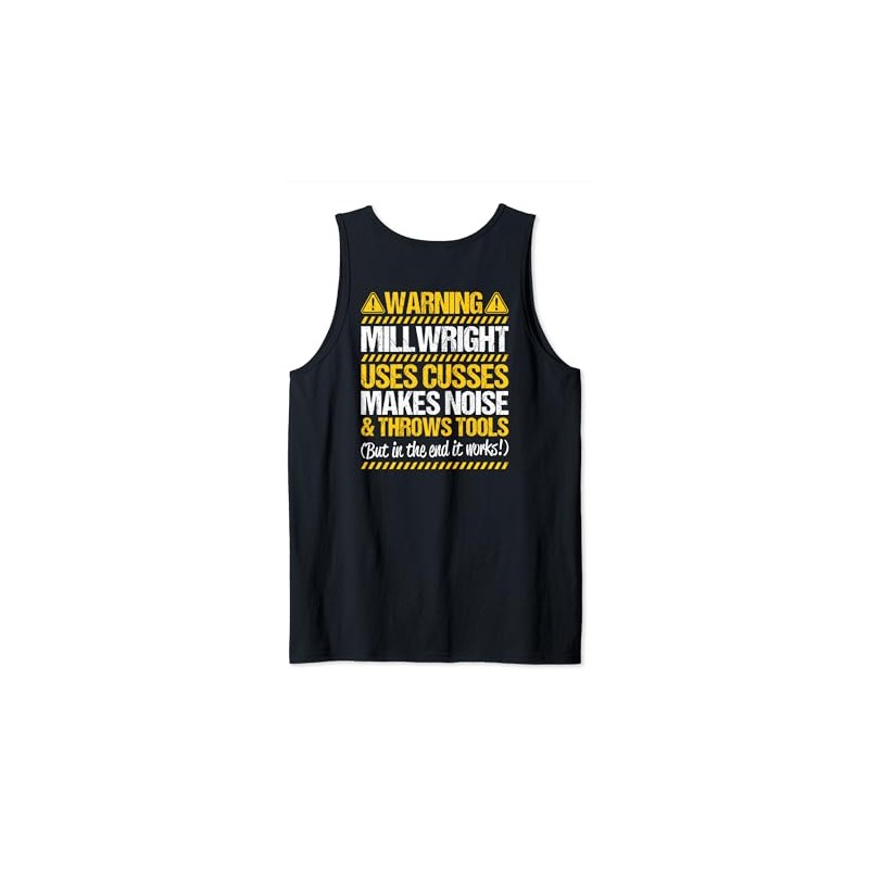 Millwright Industrial Mechanic Throws Tools Millwright Tank Top