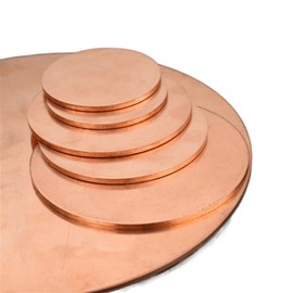 Xuulan Pure Copper Sheet T2 Copper Disc Round Plate Sheet Diameter 20mm to 200mm Thickness 1.5mm 2mm 3mm(1.5x200mm 1pcs)