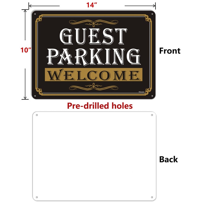 Welcome Guest Parking Signs 14"x 10" Visitor Parking Signs Metal
