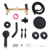 LIWEIKE Matte Black 2 Handle Shower Faucet, Two Handles Shower