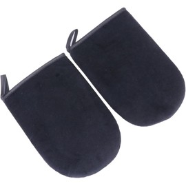 2 piezas Manoplas Autobronceadoras Negras Aplicador de Crema sin Sol y Cómodo para Aplicación Uniforme Piel