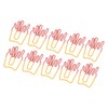 100Pcs Paper Clips Cute French Fries Shape Electroplating Process Lightweight