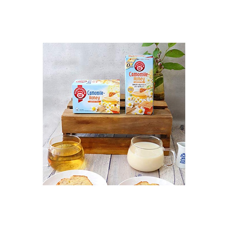 Pompadour Chamomile Honey Herbal Tea, 1 Box (0.05 oz (1.5
