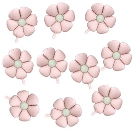 10PCS Daisy Mylar Balloons Pink Daisy Flower Foil Balloons for Birthday Wedding Bby Shower Hippie Boho Girl Daisy Party Decorations Supplies