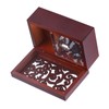 1Pc Solid Wood Miniature 18 Note Wind Up Music Box
