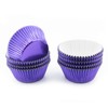 Gifbera Purple Foil Cupcake Liners - Standard Size Metallic Muffin