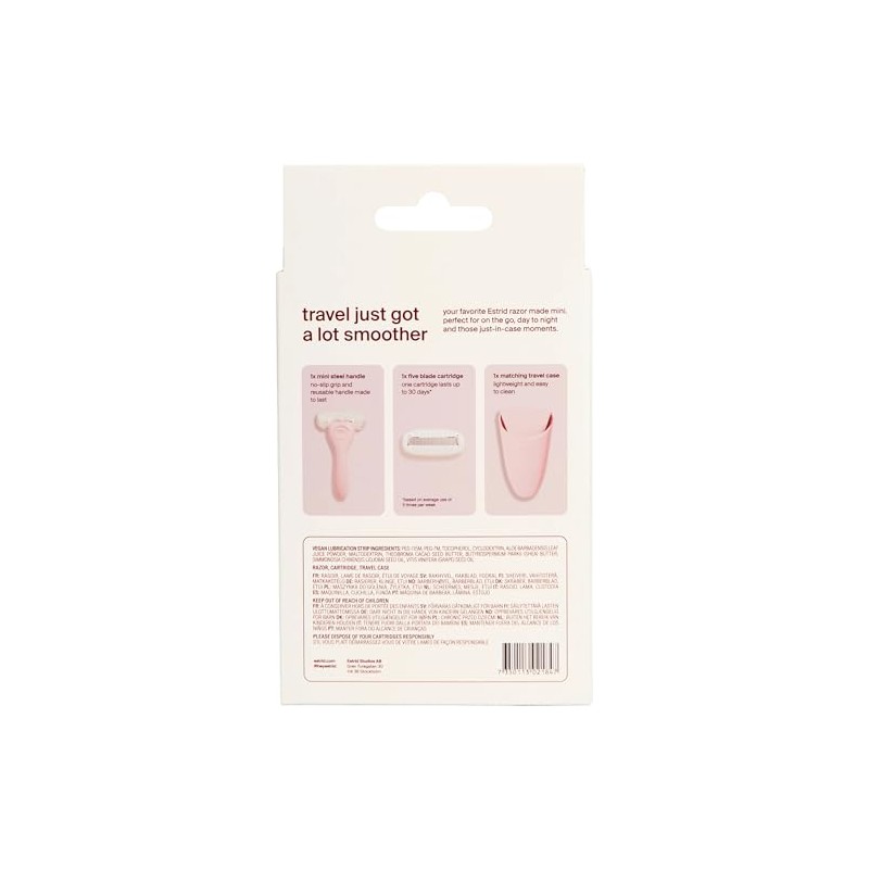 Estrid Razor Starter Set, Women's Razor Set with 5-Blade System,