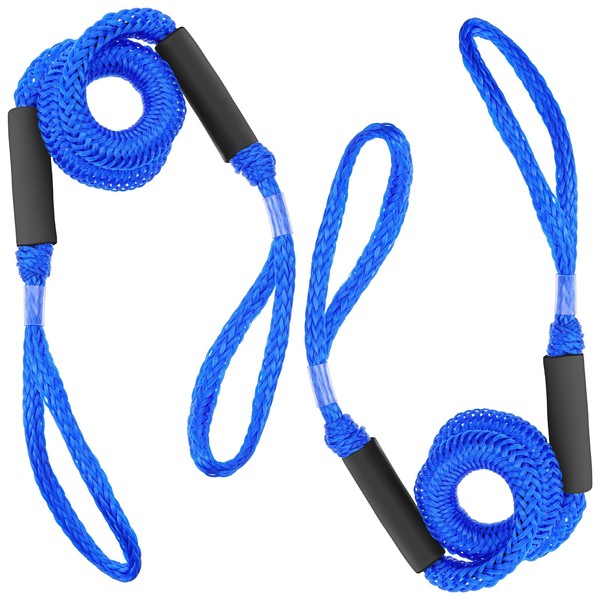 4 ft Bungee Dock Lines for Boats - 2 PCS