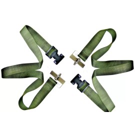 GENERAL DYNAMICS  US MILITARY 2  MILITARY TRUCK 89-2734832-10 NEW 48" TIE DOWN STRAP W/ SS BODY MOUNT & CLAMP