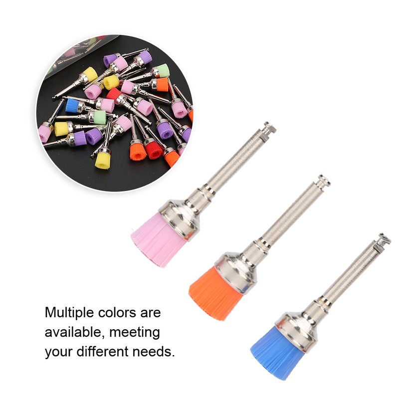 100Pcs Dental Polisher Nylon Teeth Polishing Brush Dental Supply with