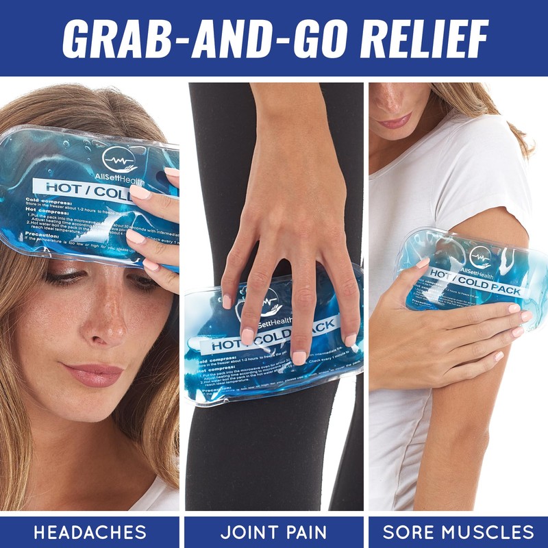 Reusable Hot and Cold Gel Ice Packs for Injuries -