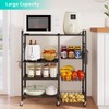 HapiRm Rolling Kitchen Microwave Cart - 4 Tier Microwave Table