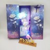 GOGOX Rosa Flor Artificiales Luz Led+base+bolsa Amiga Novia Regalo