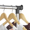 Whitmor Black and Chrome Adjustable Garment Rack-Rolling Clothes Organizer, 18.5"
