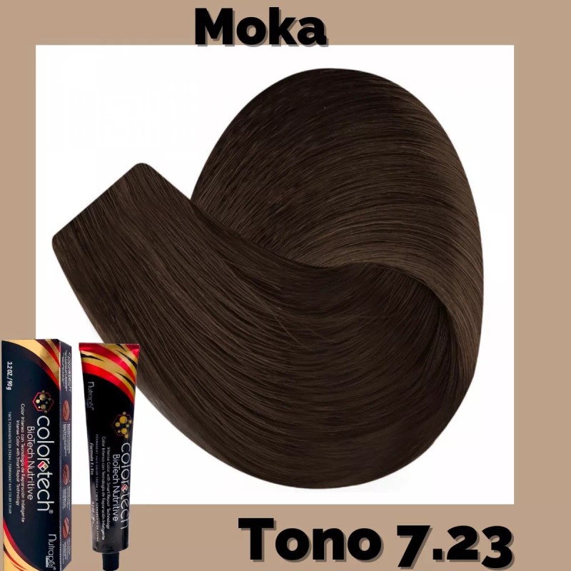 Color Tech Tinte Tono 7.23 Rubio Nacarado Dorado Tubo 90g