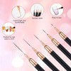 5pcs Nail Art Liner Brushes, Liner Brushes Set for Nails