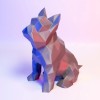 Low Poly French Bulldog Statue Modern Dog Decor Unique Geometric