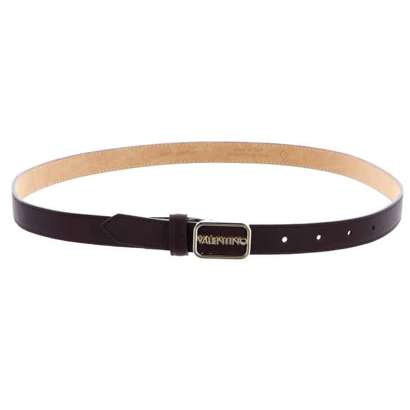 VALENTINO Around Plaque Buckle Belt W85 Vino/Oro - Can be