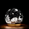Christmas Decor Lovely Reindeer Sled Snow Globe – 4.7 x